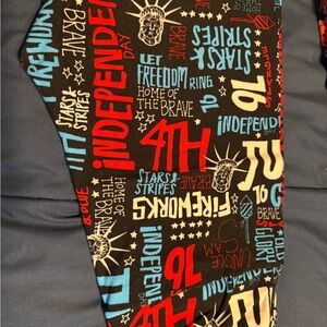 LuLaRoe Independence Day Leggings - Red, Blue, Black